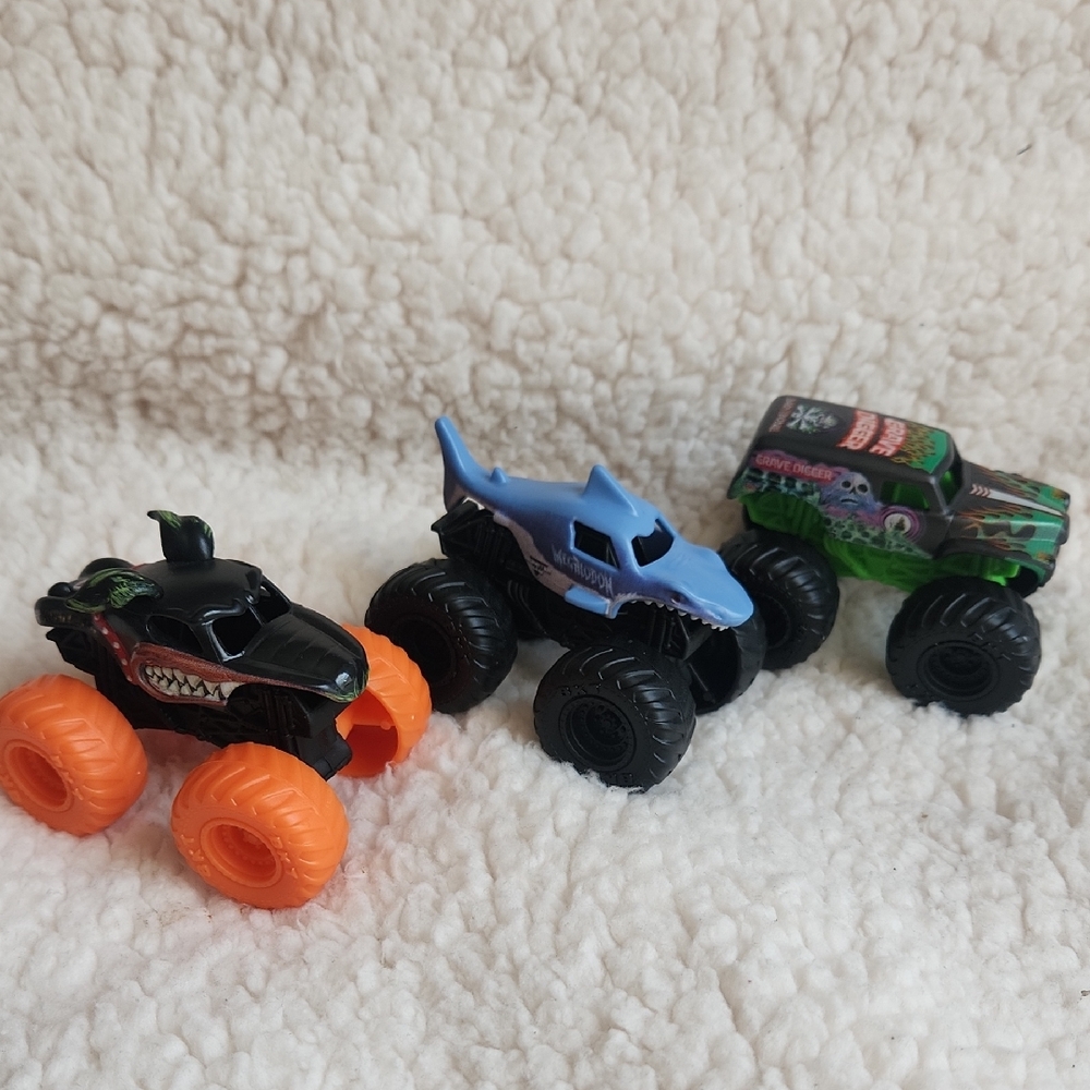 Monster Truck Toy Set - Black, Blue, Green, 1:72, NWOT